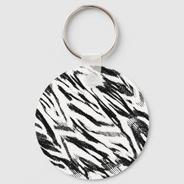 Zebra Print Inspired Keychain (Front)