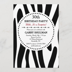 Zebra Print Invitation