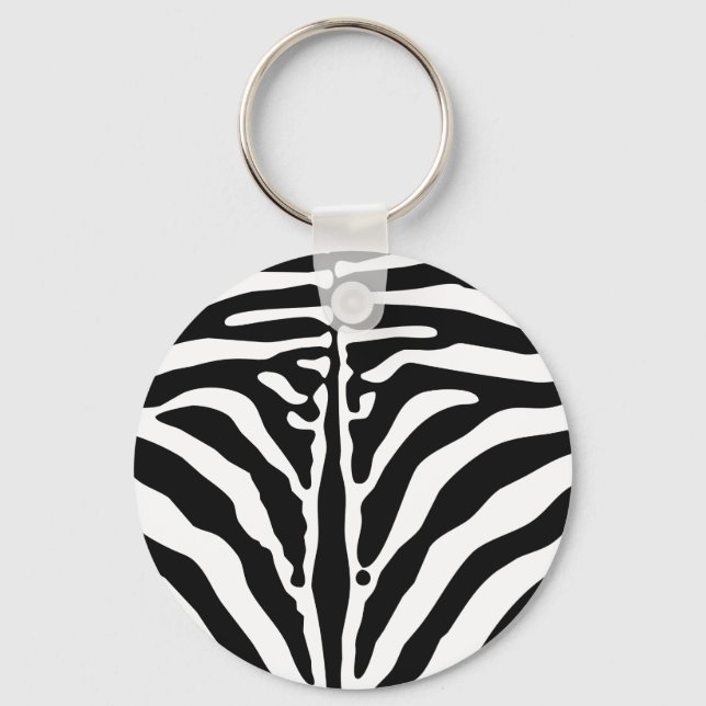 Zebra print key ring (Front)