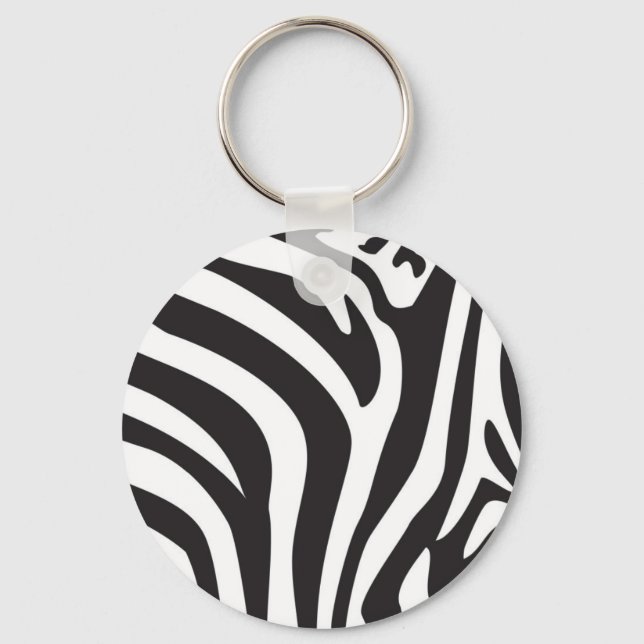 Zebra Print Key Ring (Front)