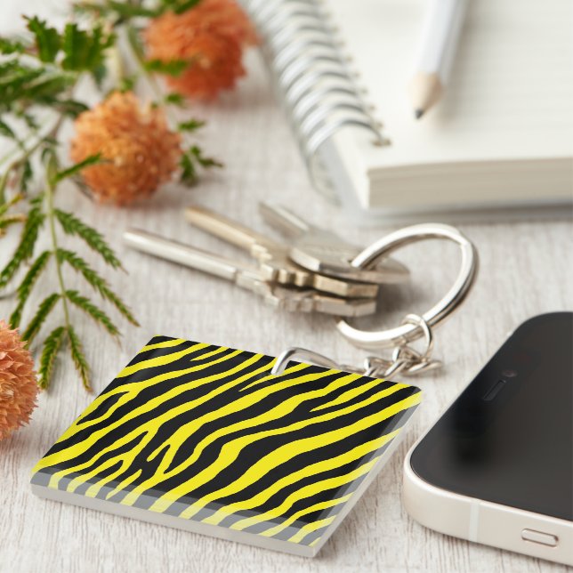 Zebra Print Key Ring (Front Right)