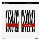 Zebra Print Kindle Fire Skin Red Ribbon Look