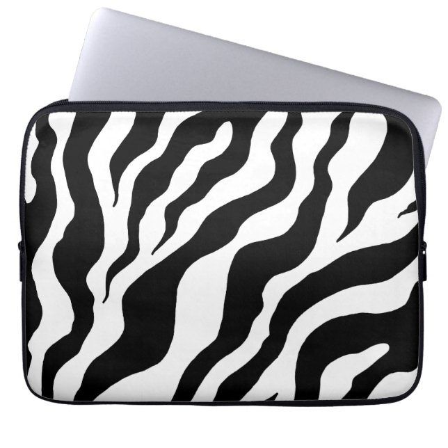 Zebra Print Laptop Sleeve (Front)