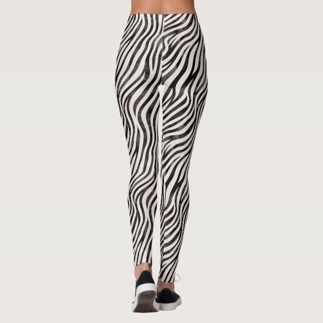 Zebra Print Leggings (Back)