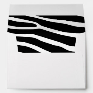 Zebra Print lined Envelope
