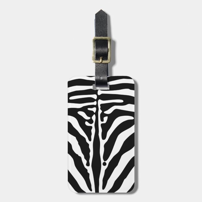 Zebra print luggage tag (Front Vertical)