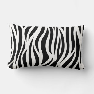 Zebra Print Lumbar Throw Pillow