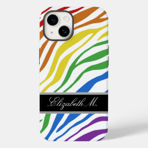 Zebra Print Mix Rainbow Case-Mate iPhone 14 Case