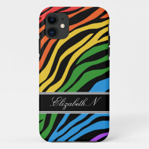 Zebra Print Mix Rainbow iPhone 5 Case