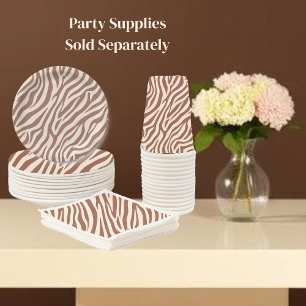 Zebra Print-Mocha Mousse Napkin