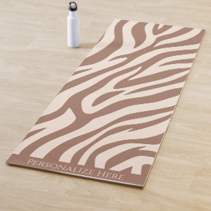 Zebra Print-Mocha Mousse Yoga Mat