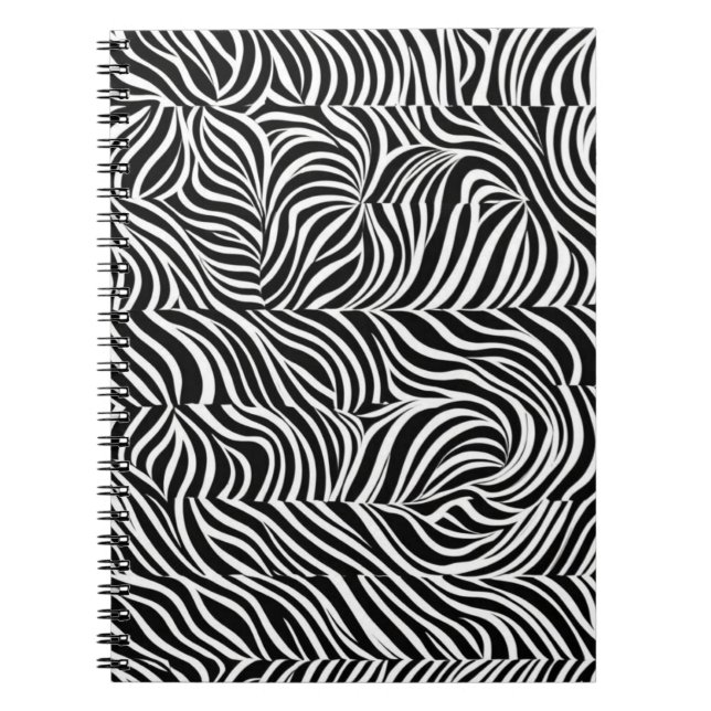 Zebra Print Monochrome Notebook (Front)
