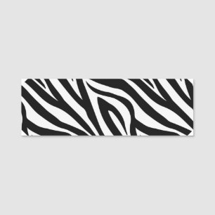 Zebra Print Name Tag
