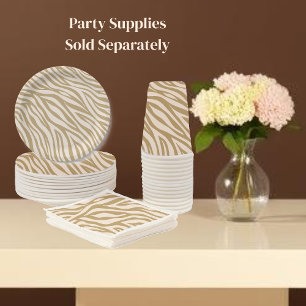 Zebra Print-Neutral Beige Napkin