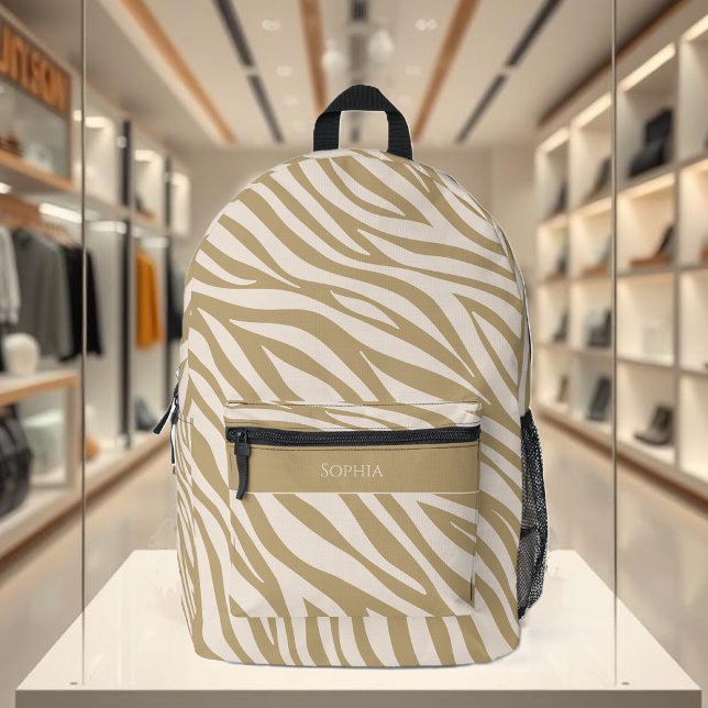 Zebra Print-Neutral- Printed Backpack (Zebra Print-Neutral- Printed Backpack )