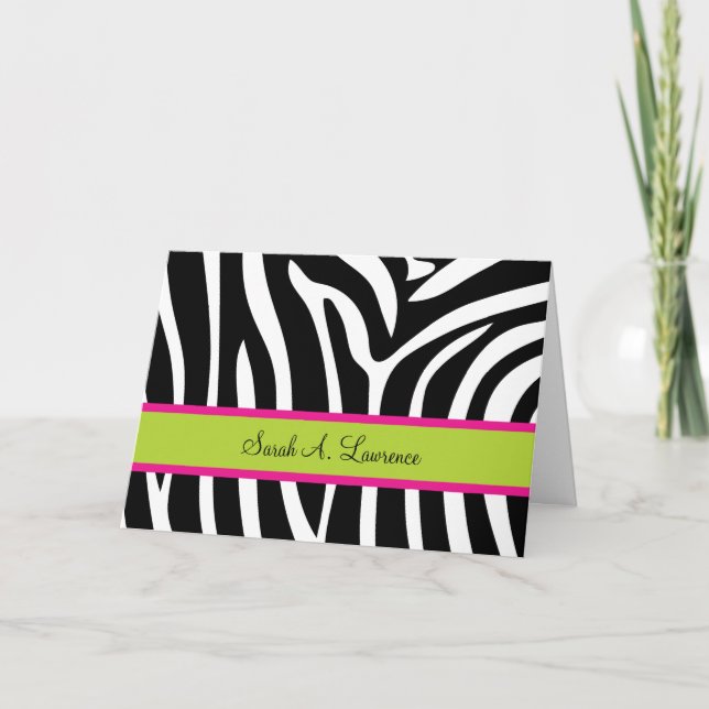 Zebra Print Note Card (Front)