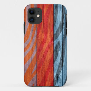 Zebra Print on Wood #12 iPhone 11 Case