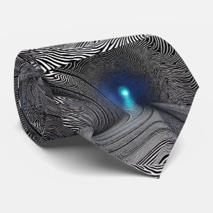 Zebra Print Optical Illusion,  Tie