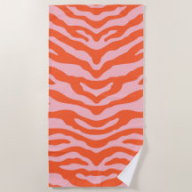 Zebra Print Orange and Pink