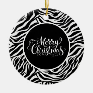 Zebra Print Ornament