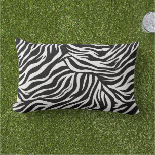 Zebra Print Outdoor Throw Pillow