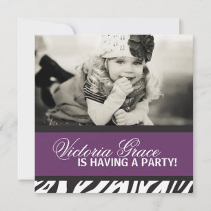 Zebra Print Party Invitation