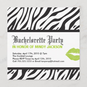 Zebra Print Party Invitation