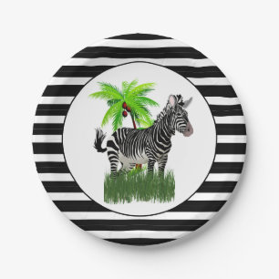 Zebra Print Party  Paper Plate