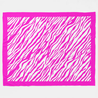 Zebra Print Pattern Fleece Blanket