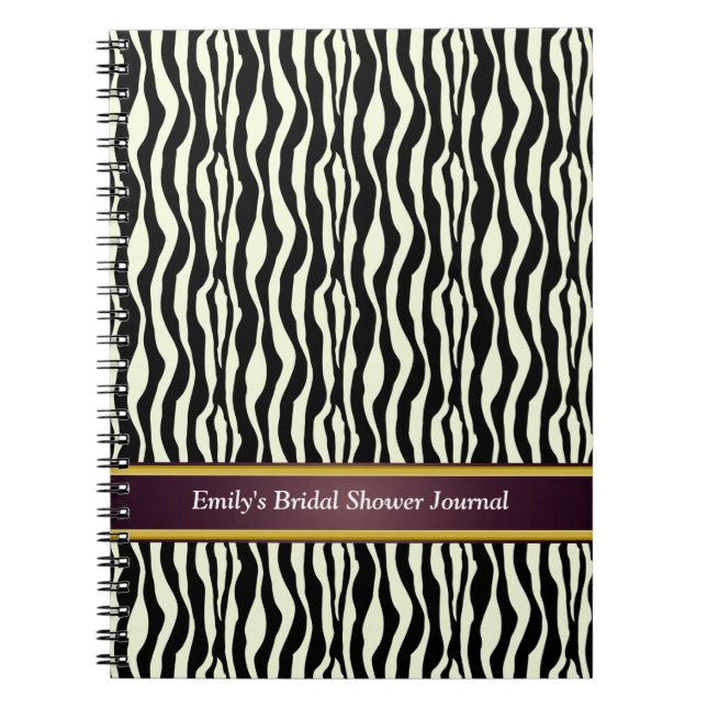 Zebra Print Pattern Notebook (Front)