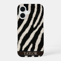 Zebra Print Phone Case with Custom Name