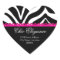 Zebra Print & Pink Lace Heart Stickers