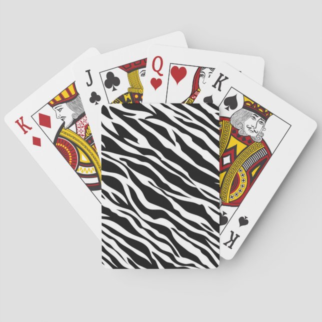 Zebra Print Playing Cards (Back)