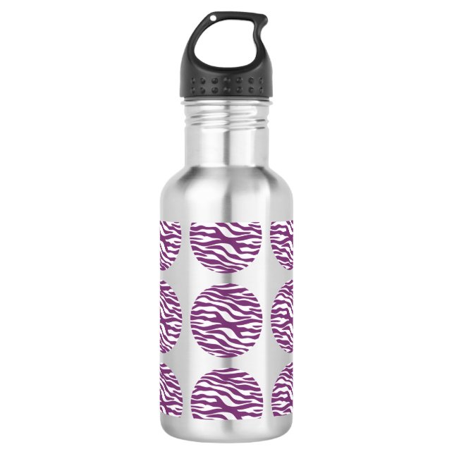 Zebra Print Polka Dots 710 Ml Water Bottle (Front)