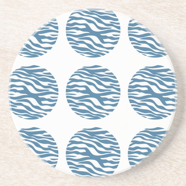 Zebra Print Polka Dots Coaster (Front)