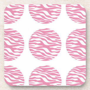 Zebra Print Polka Dots Coasters