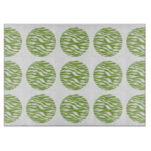 Zebra Print Polka Dots Cutting Board
