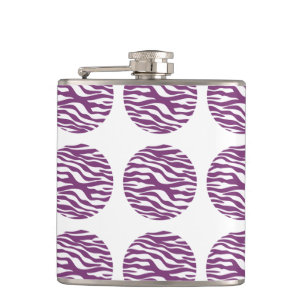 Zebra Print Polka Dots Flask