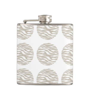 Zebra Print Polka Dots Flask