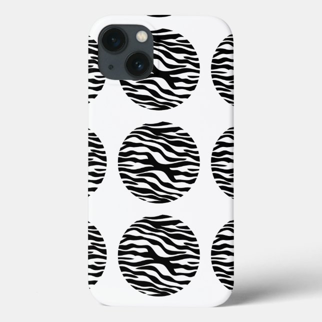 Zebra Print Polka Dots iPad BT Case (Back)