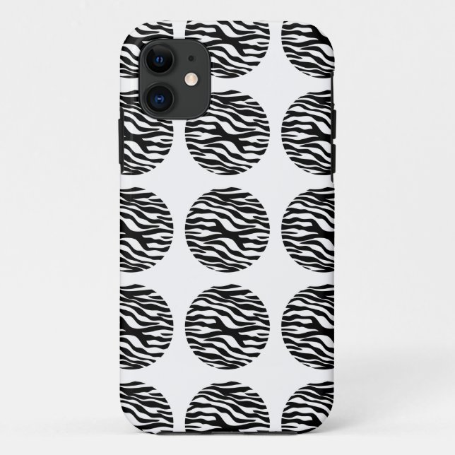 Zebra Print Polka Dots iPhone 5 BT Case (Back)
