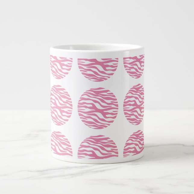 Zebra Print Polka Dots Jumbo Mug (Front)