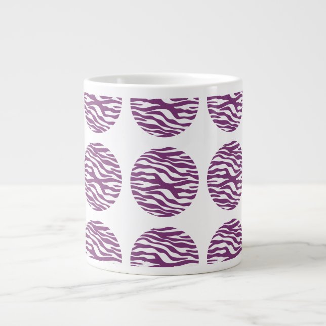 Zebra Print Polka Dots Jumbo Mug (Front)