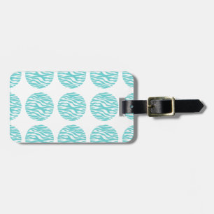 Zebra Print Polka Dots Luggage Tag