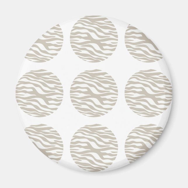 Zebra Print Polka Dots Magnet (Front)