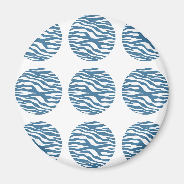 Zebra Print Polka Dots Magnet (Front)