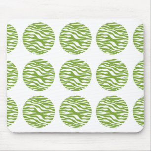 Zebra Print Polka Dots Mousepad