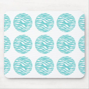 Zebra Print Polka Dots Mousepad