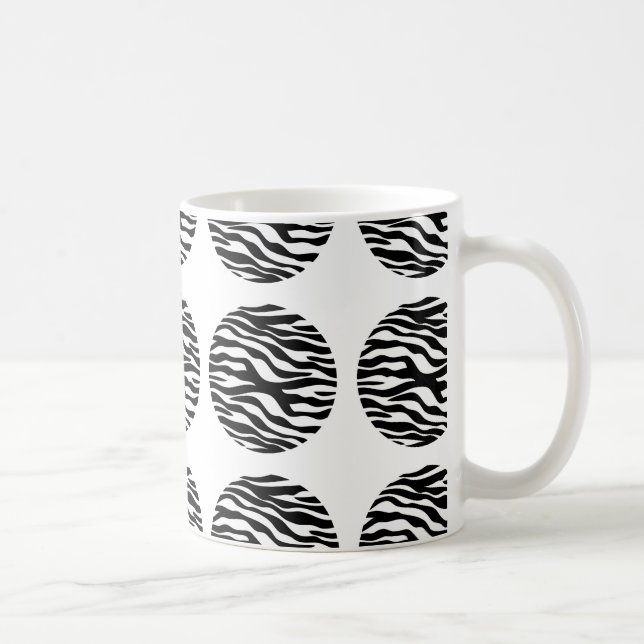 Zebra Print Polka Dots Mug (Right)