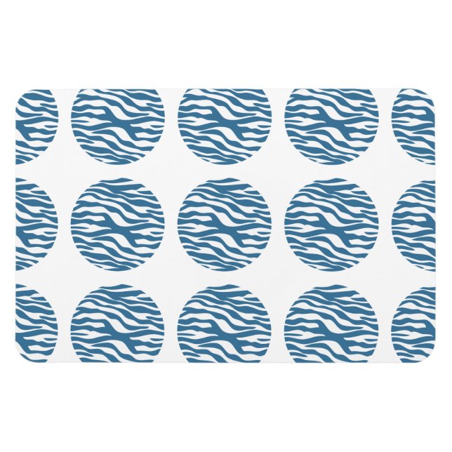Zebra Print Polka Dots Premium Magnet (Horizontal)